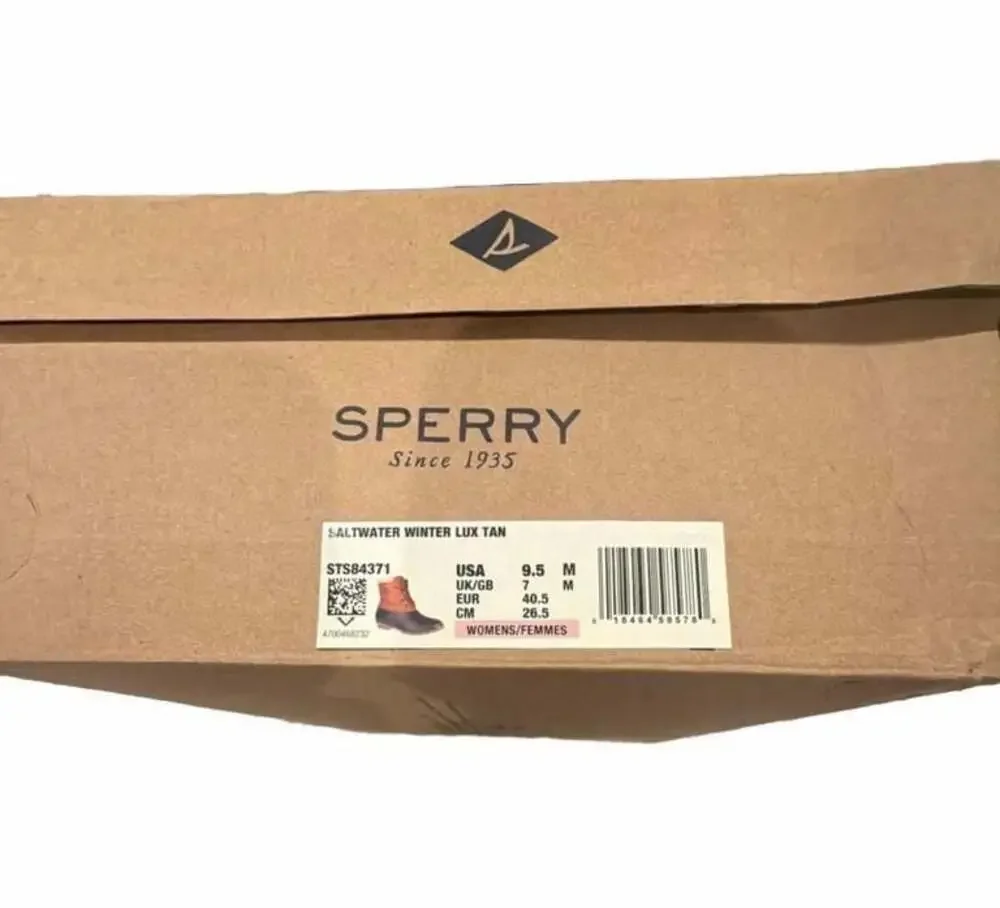 Sperry Saltwater Winter Lux Tan Duck Boots Size 9.5M